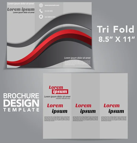 Tri Fold Brochura Vector Design —  Vetores de Stock