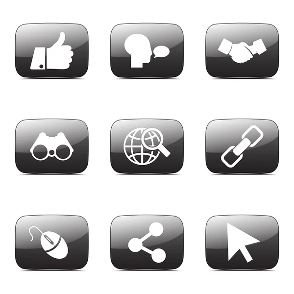 Sociale internet pictogrammenset — Stockvector