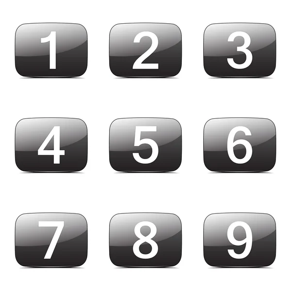 Conjunto de diseño de iconos de conteo de números — Archivo Imágenes Vectoriales