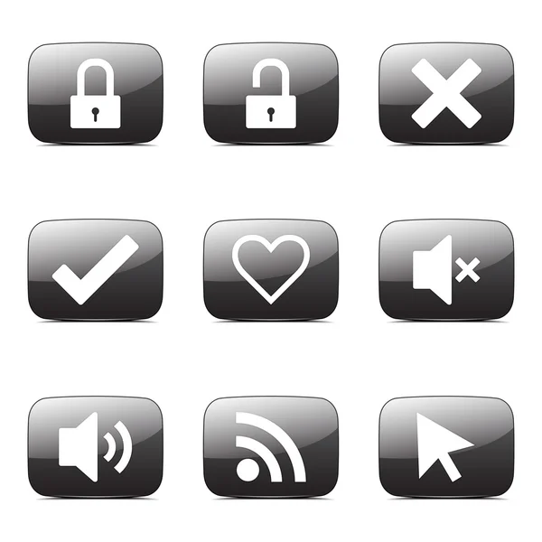 Seo Internet Zeichen Icon Set — Stockvektor