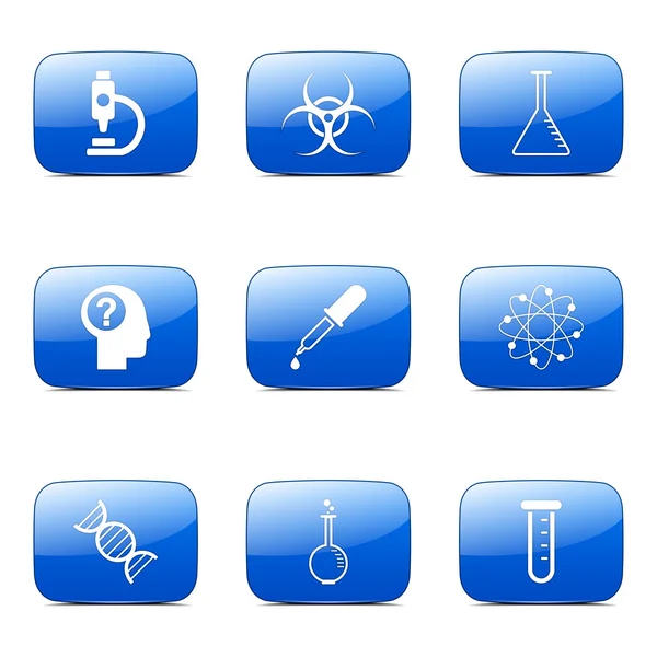 Wetenschap instrumenten pictogrammenset — Stockvector