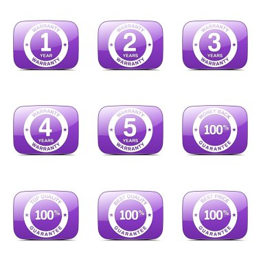 garanti garanti mühür Icon set