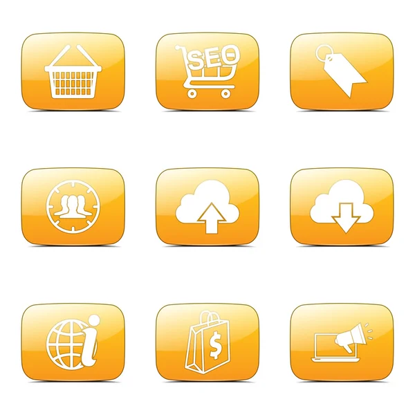 Conjunto de ícones de sinal de internet SEO —  Vetores de Stock