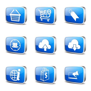SEO internet işareti Icon set