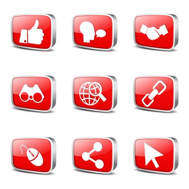 Sosyal Internet simge seti