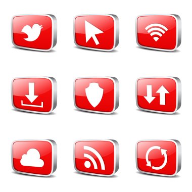 Web internet Sosyal Icon set