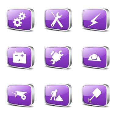 İnşaat aracı simge seti