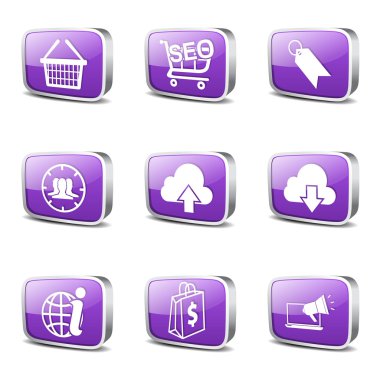 SEO internet işareti Icon set