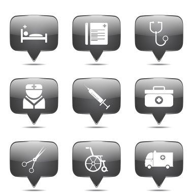 hastane sağlık simge seti