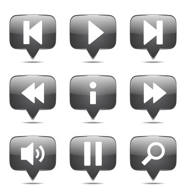 Çoklu ortam denetleyicisi Icon set