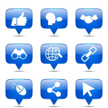 Sosyal Internet simge seti