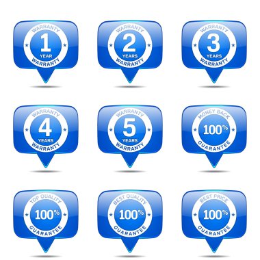 garanti garanti mühür Icon set