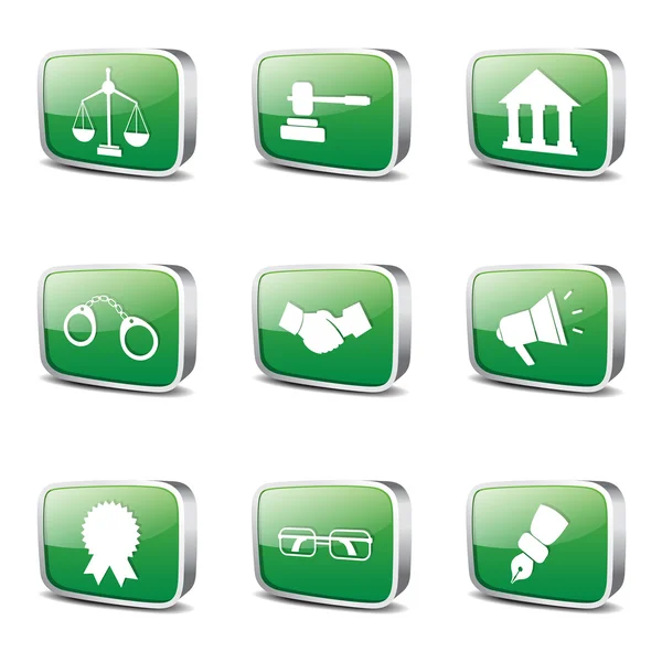 Law Sign Icon Set — Stock Vector