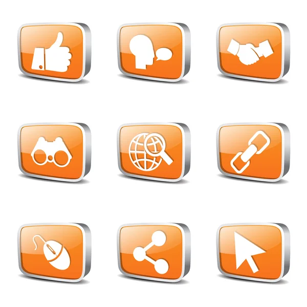 Conjunto de iconos de Internet social — Vector de stock