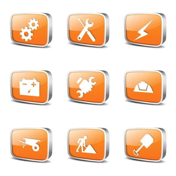 Herramientas de construcción Icon Design Set — Vector de stock