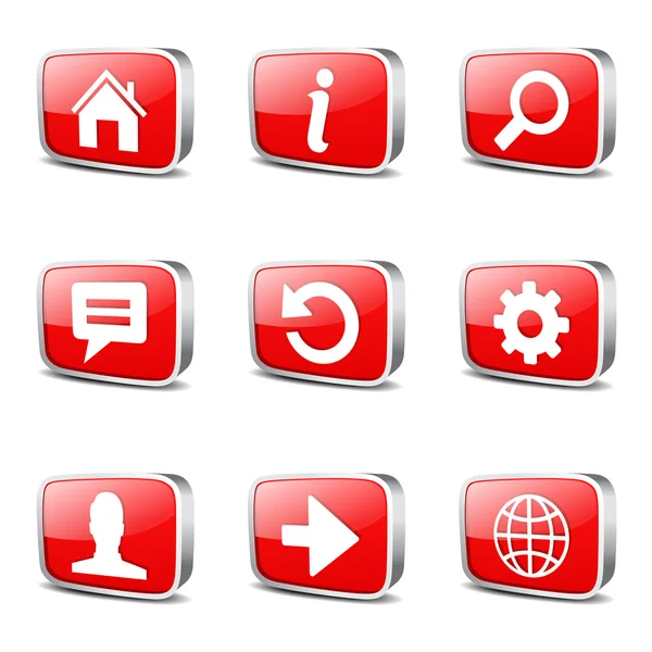 Web Internet Meydanı Icon Set — Stok Vektör