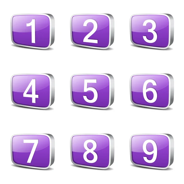 Numbers Counting Icon Set — Stock Vector