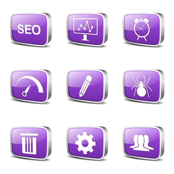 SEO Internet Sign Icon Set — Stock Vector