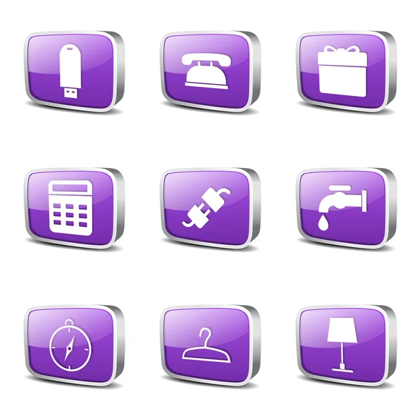 House Equipments Icon Set — Stock Vector