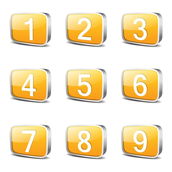 Conjunto de iconos de recuento de números — Archivo Imágenes Vectoriales