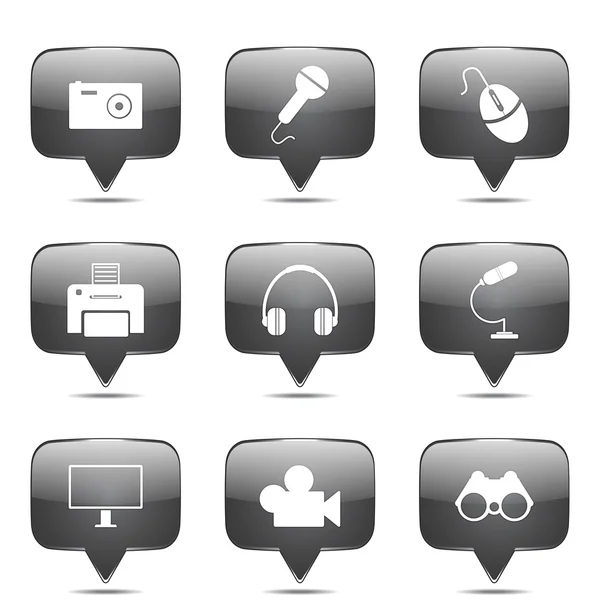 Icon Set for elektronisk utstyr – stockvektor