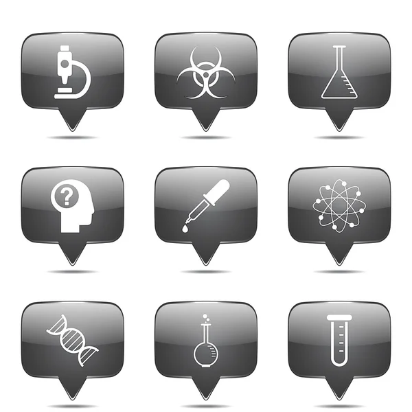 Wetenschap instrumenten pictogrammenset — Stockvector