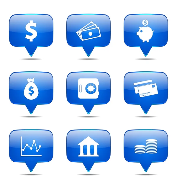 Financial Banking Icon Set — Stock Vector