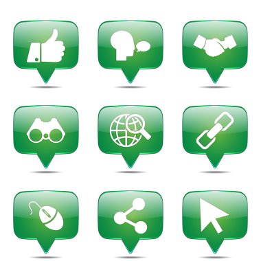 Sosyal Internet simge seti