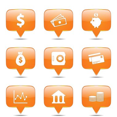 Finans bankacılık Icon set