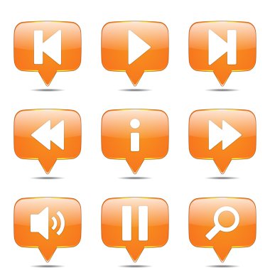 Çoklu ortam denetleyicisi Icon set