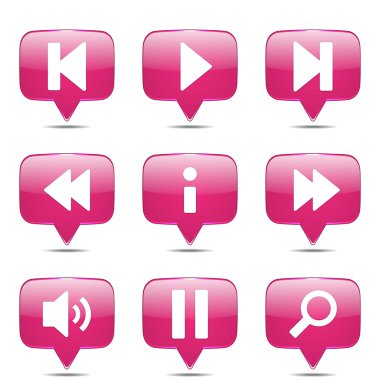 Çoklu ortam denetleyicisi Icon set