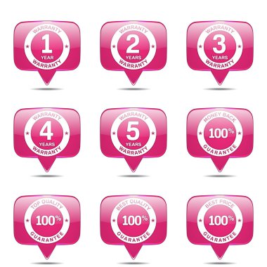 garanti garanti mühür Icon set