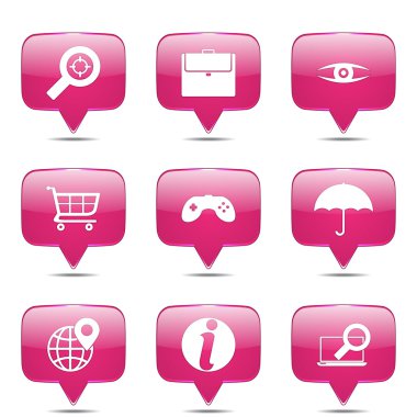 SEO internet işareti Icon set