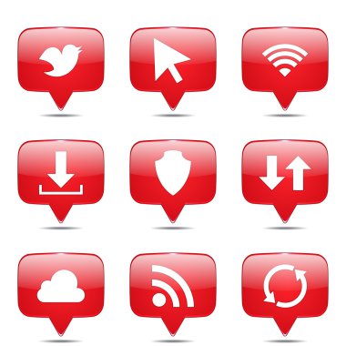 Web internet Sosyal Icon set