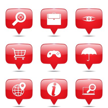 SEO internet işareti Icon set