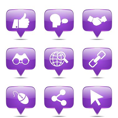 Sosyal Internet simge seti