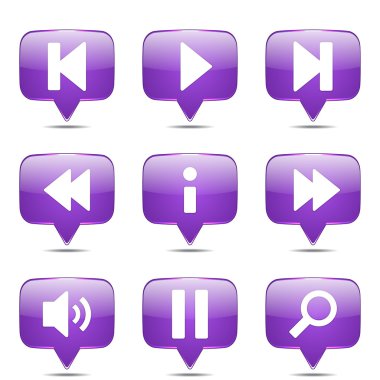 Çoklu ortam denetleyicisi Icon set