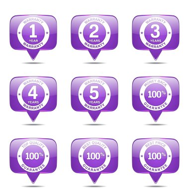 garanti garanti mühür Icon set