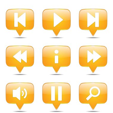 Çoklu ortam denetleyicisi Icon set