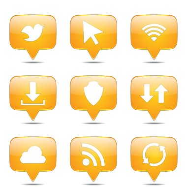 Web internet Sosyal Icon set