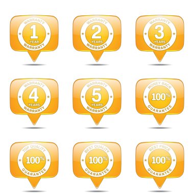 garanti garanti mühür Icon set