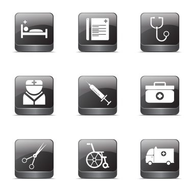 hastane sağlık simge seti