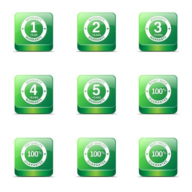 Warranty Guarantee Seal Icon Design Set