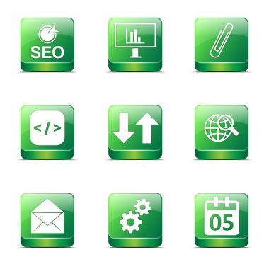 SEO internet işareti Icon set