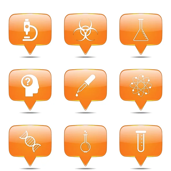 Ensemble d'icônes d'instruments scientifiques — Image vectorielle