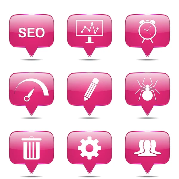 SEO Internet Sign Icon Set — Stock Vector