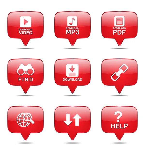 Multimedia Web Internet Icon Set — Stockvektor