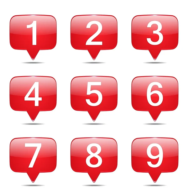 Набор значков для подсчета чисел — стоковый вектор