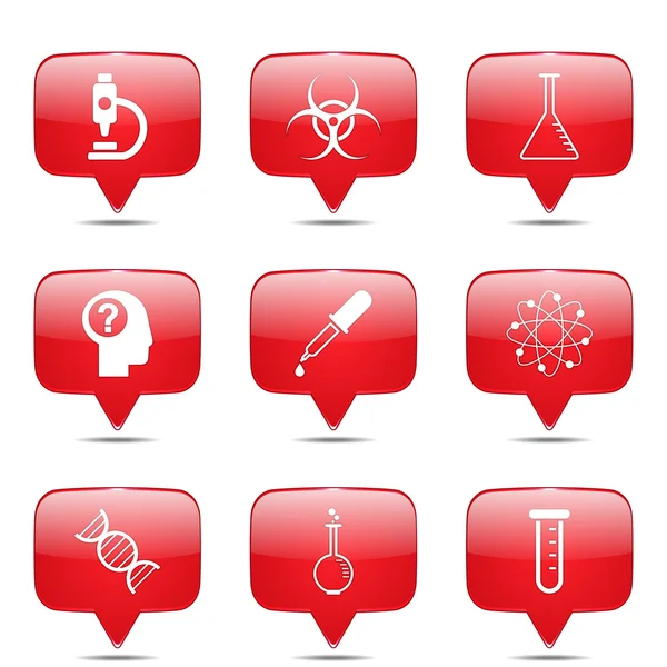 Ensemble de conception d'icône d'instruments scientifiques — Image vectorielle