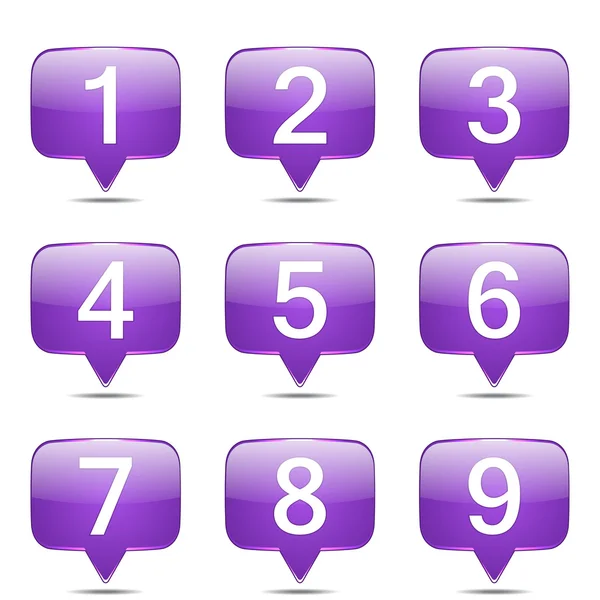 Numbers Counting Icon Set — Stock Vector